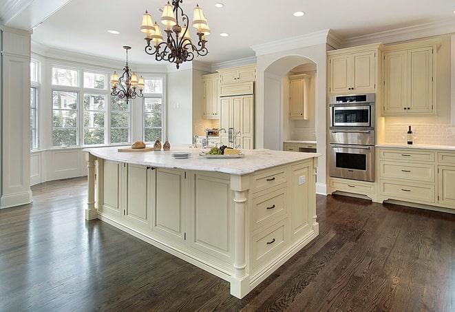 close-up of high-quality laminate flooring texture in Clinton